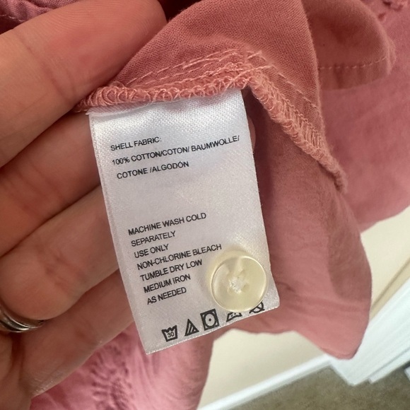 Isabella Sinclair Anthropologie pink boho embroidered daisy Top S - Picture 5 of 8